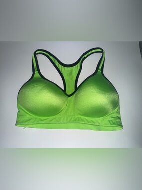 PINK Victoria's Secret Lime Green Padded Racerback Sports Bra